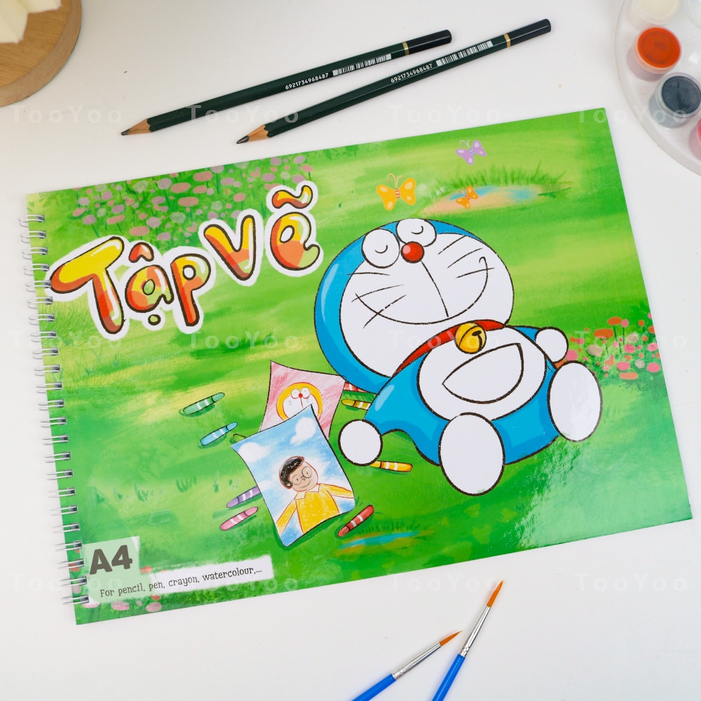Tập vẽ A4 Doraemon dễ thương cute TooYoo BK00421