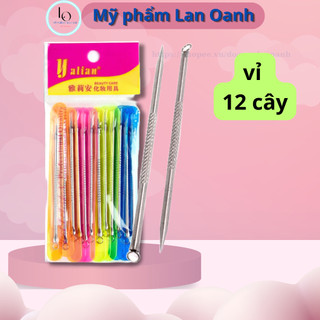 Vỉ 12 Cây nặn mụn 2 đầu chuyên nghiệp nặn mụn trứng cá,mụn nước, mụn đầu đen