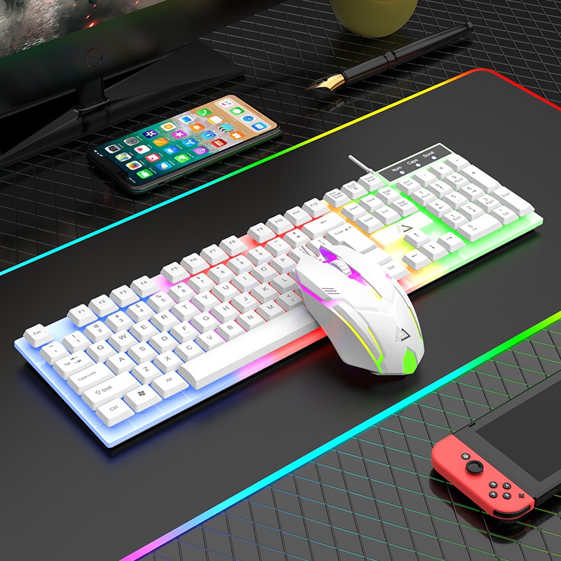 Bàn phím máy tính chơi Gaming V4 led RGB  siêu đẹp chống nước dành cho game thủ văn phòng HÀNG CHÍNH HÃNG
