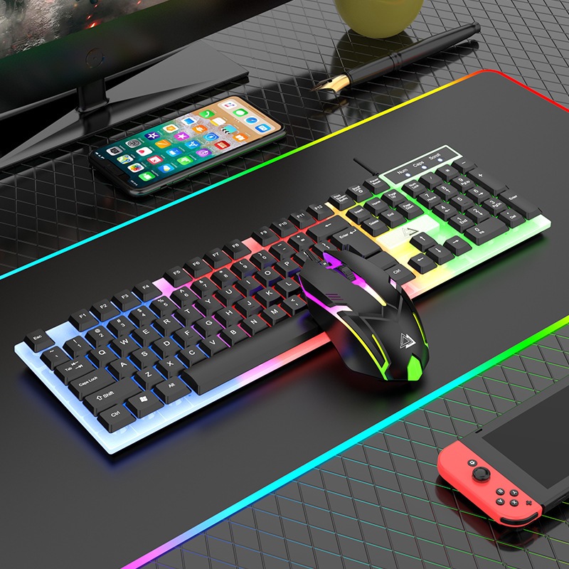 Bàn phím máy tính chơi Gaming V4 led RGB  siêu đẹp chống nước dành cho game thủ văn phòng HÀNG CHÍNH HÃNG