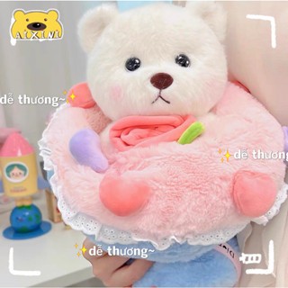 Gấu Bông Teddy Hoa Hồng , Bó Hoa Gấu Bông Lena Dâu Lotso Thỏ Cao Cấp Set Quà Tặng Người Yêu Bạn Bè 2 trong