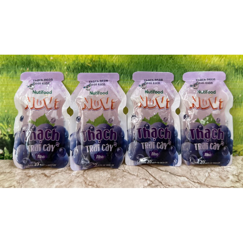 Thạch Trái Cây Nho,Đào, Vải Túi 120g/6 gói*20g