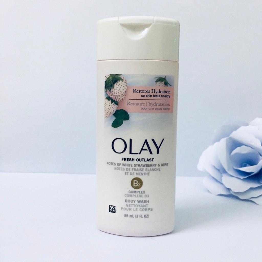 Hàng Mỹ Sữa Tắm OLAY Fresh Outlast Cung Cấp Vitamin B3 Dưỡng Da Sáng Mịn Hương Thơm Nhẹ Nhàng 89ml