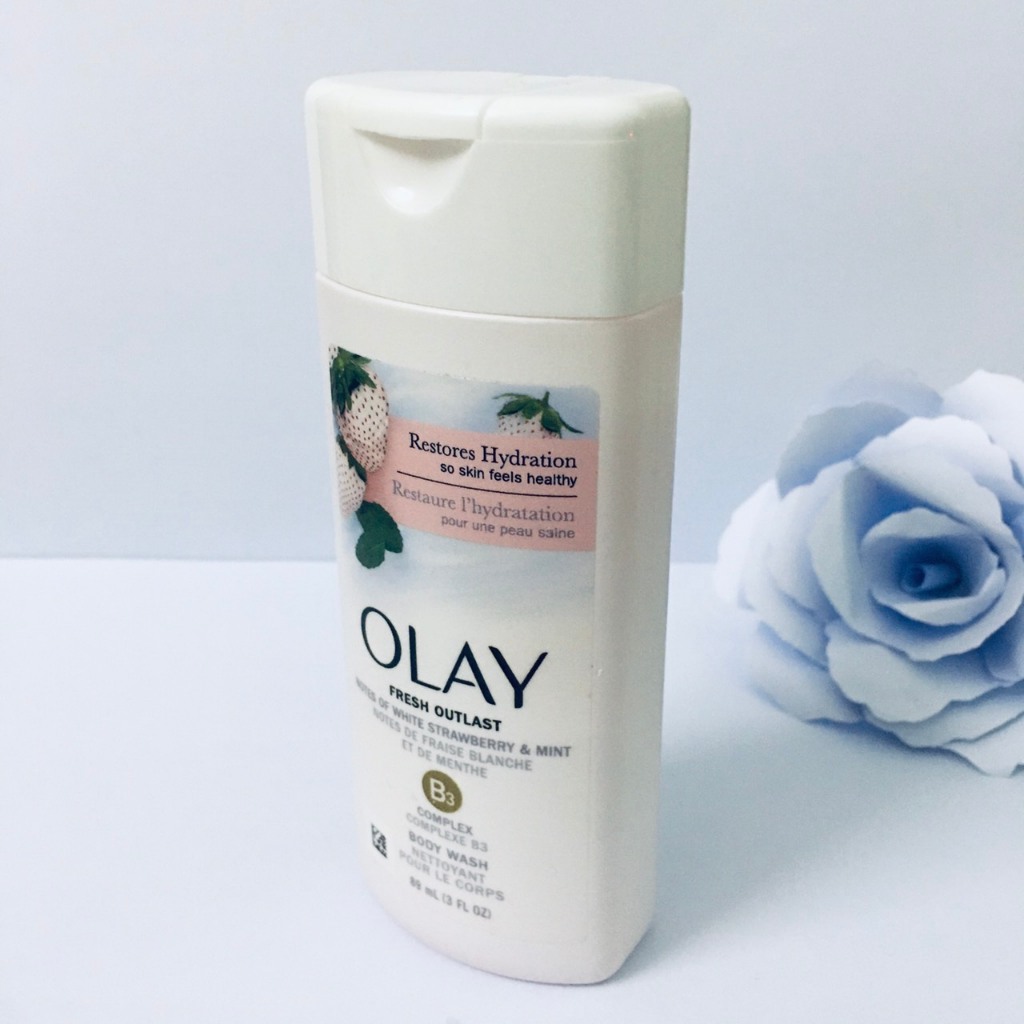 Hàng Mỹ Sữa Tắm OLAY Fresh Outlast Cung Cấp Vitamin B3 Dưỡng Da Sáng Mịn Hương Thơm Nhẹ Nhàng 89ml