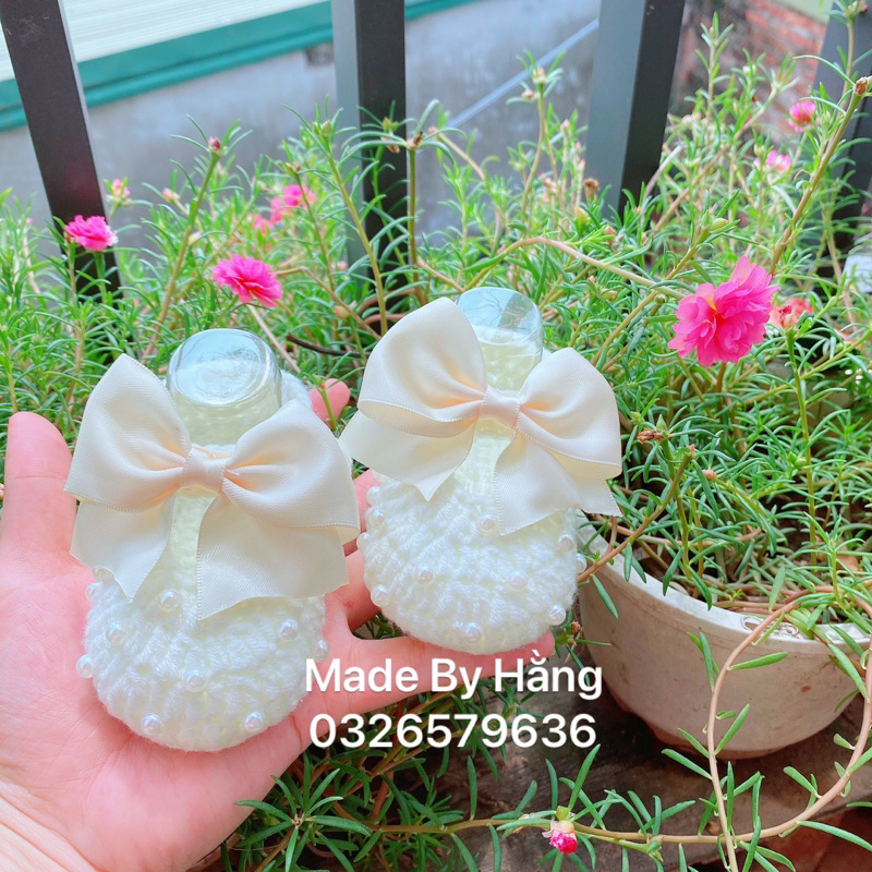 Giày len cho bé gái, trẻ sơ sinh, đầy tháng