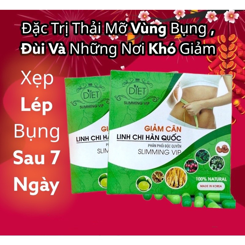 Giảm Cân Linh Chi Hộp 30v Giảm Nhanh 2-7Kg Hàng Chính Hẵng