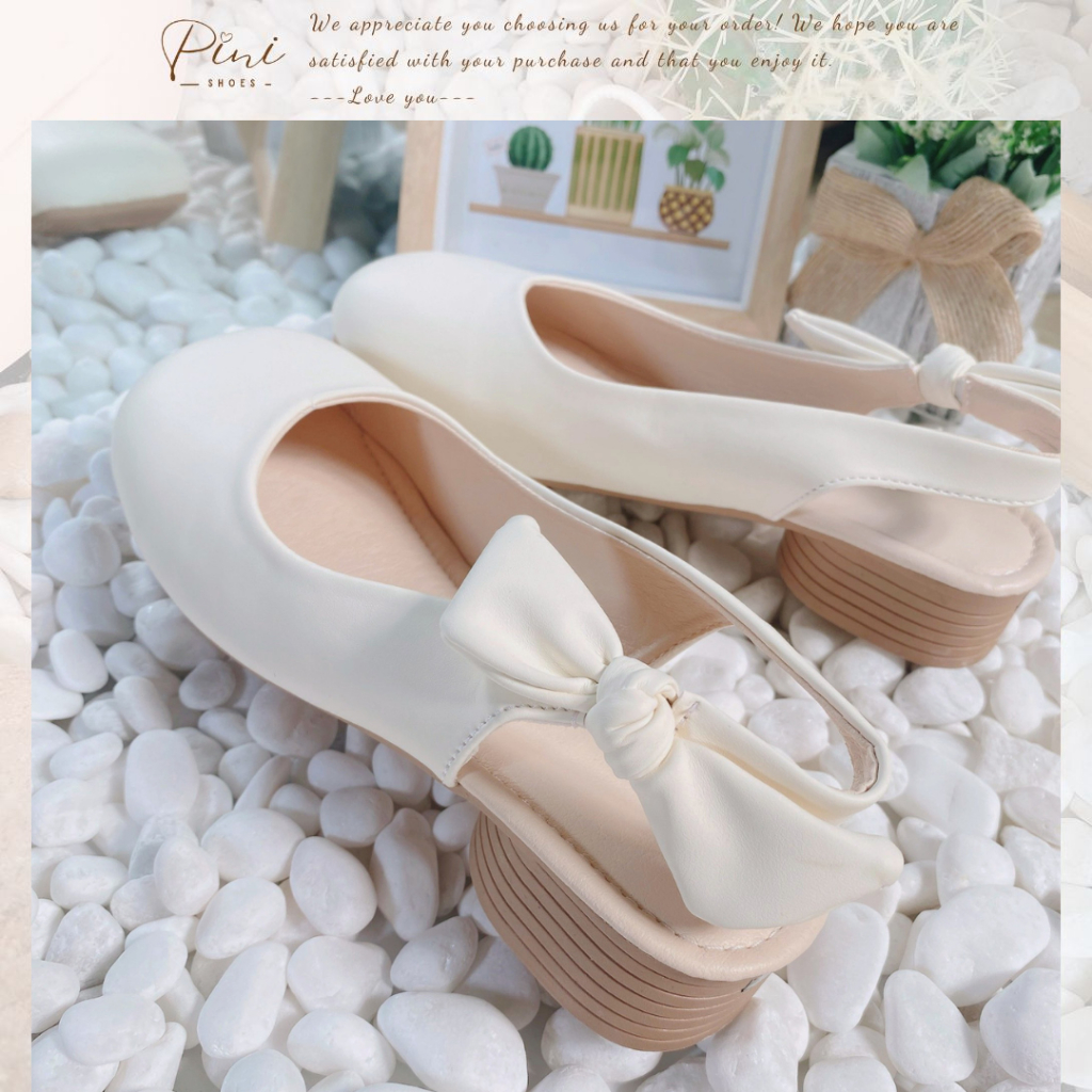 Giày búp bê nữ slingback hở gót, lót đệm êm