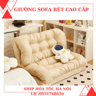 Giường sofa gấp gọn , sofa bệt cao cấp , Giường sofa gấp gọn thành ghế lười có tựa lưng ngồi bệt tatami đệm caosu non,