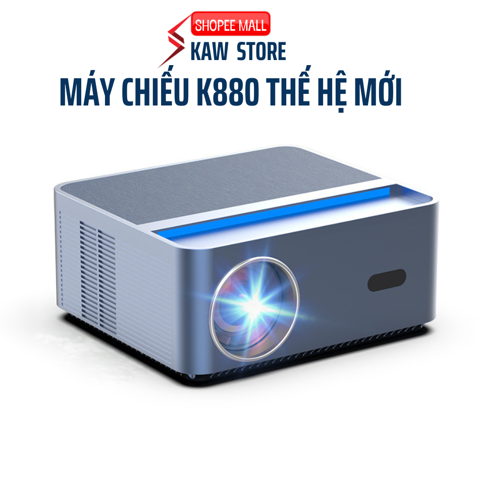 Máy Chiếu Mini 4K K880, Chính Hãng KAW, Độ Sáng Cao, Xem Phim, Giải Trí - Bảo hành chính hãng