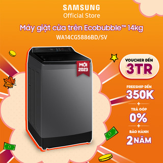 [Voucher ELSSDA10 giảm 10% Đơn từ 1TR] Máy giặt Samsung cửa trên Ecobubble™ 14kg (WA14CG5886BD) - Miễn phí công lắp đặt