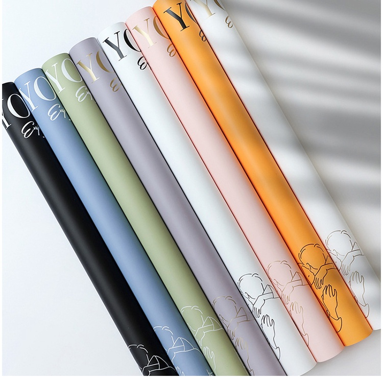 Tập 20 tờ giấy gói hoa chữ I LOVE YOU loại đẹp