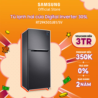 [Voucher ELSSDA10 giảm 10% Đơn từ 1TR] Tủ lạnh hai cửa Samsung Digital Inverter 305L RT29K503JB1/SV - Miễn phí lắp đặt