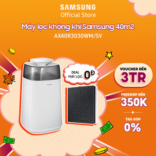 [Voucher ELSSDA10 giảm 10% Đơn từ 1TR] Máy lọc không khí Samsung 40m2 AX40R3030WM, lọc bụi mịn PM0.3, kháng khuẩn 99.9%