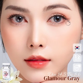 Kính áp tròng Sky Contact Lens -Glamour Gray 0-6 Độ-Made in Korea Chính Hãng Dia14.50