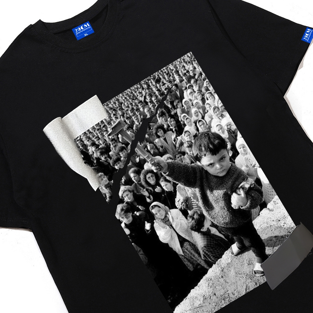 Áo thun cotton tay lỡ form rộng oversize cho nam và nữ 20 Centimet ACM19