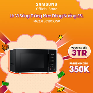 [Voucher ELSSDA10 giảm 10% Đơn từ 1TR] Lò vi sóng Samsung tráng men BESPOKE Dòng nướng 23L - Đen (MG23T5018CK)