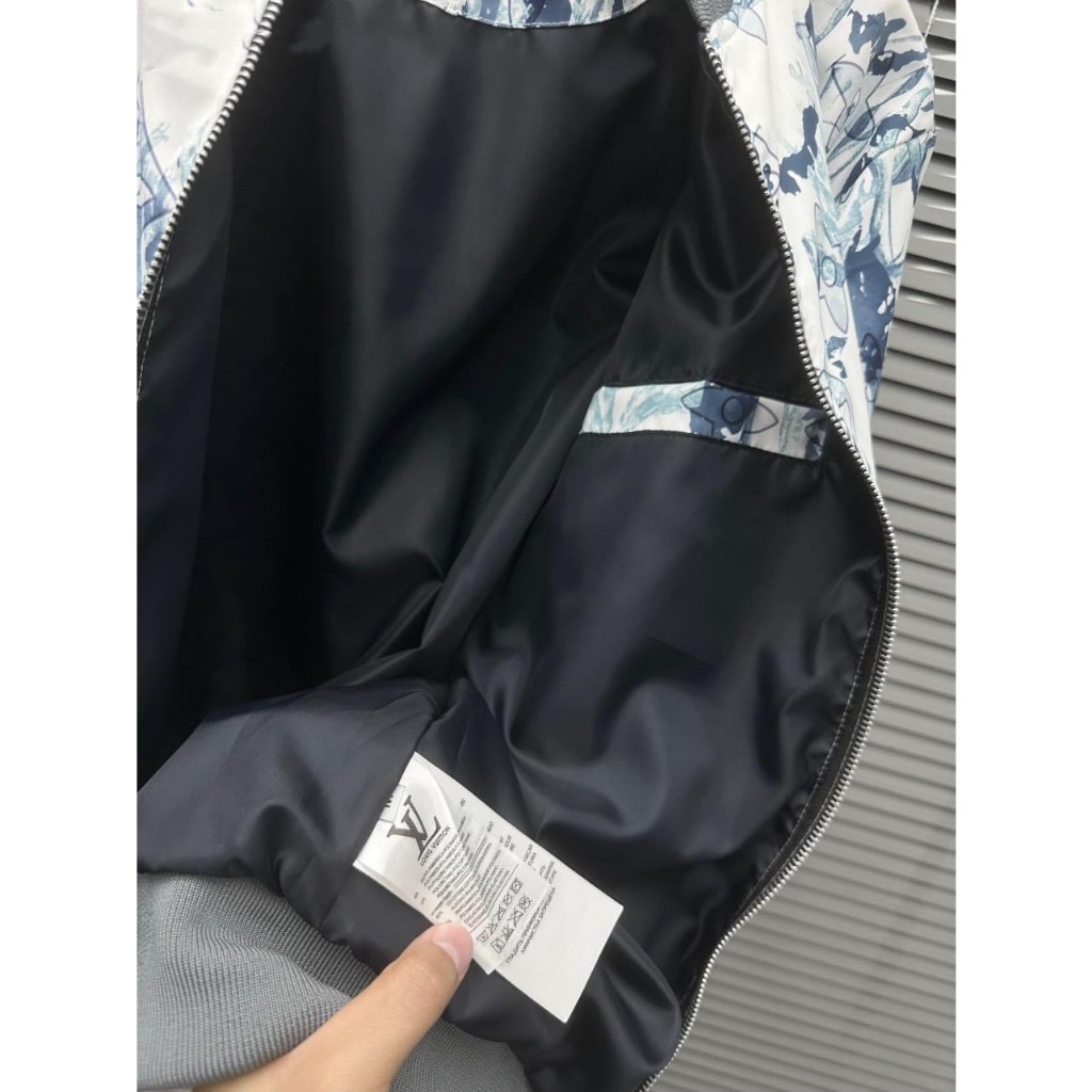 Áo Bomber Eo Vì Họa Tiết Xanh Bo Cổ Sọc Siêu Cấp