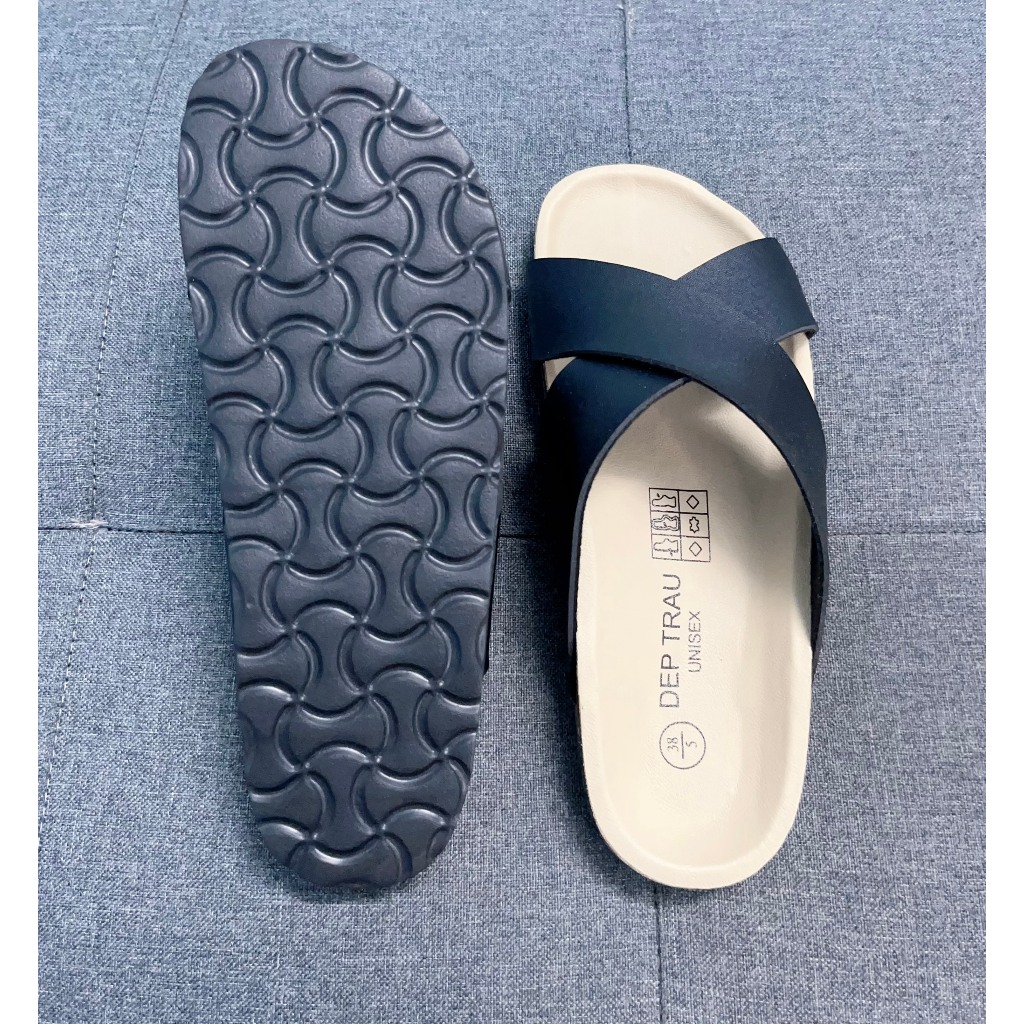 Dép đế trấu Birken nam nữ unisex quai chéo