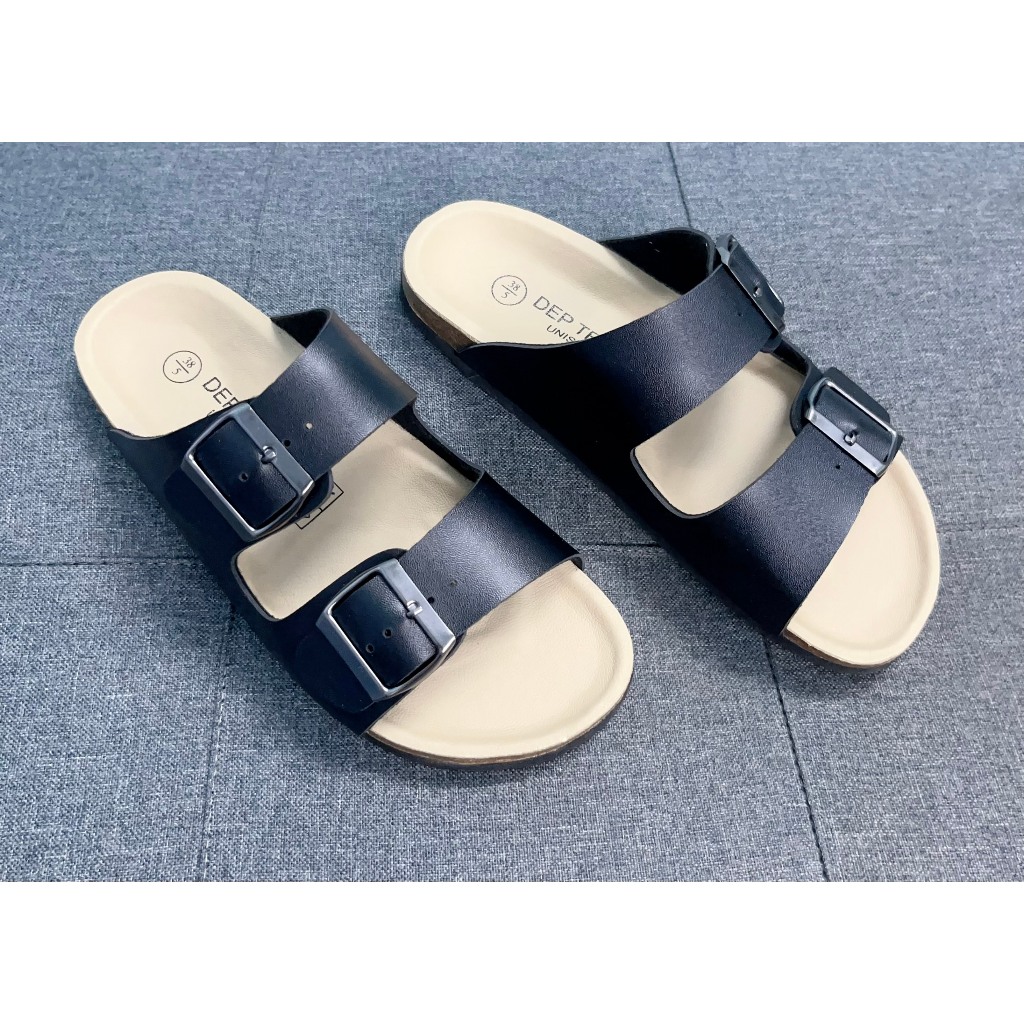 Dép đế trấu Birken nam nữ unisex quai 2 khóa