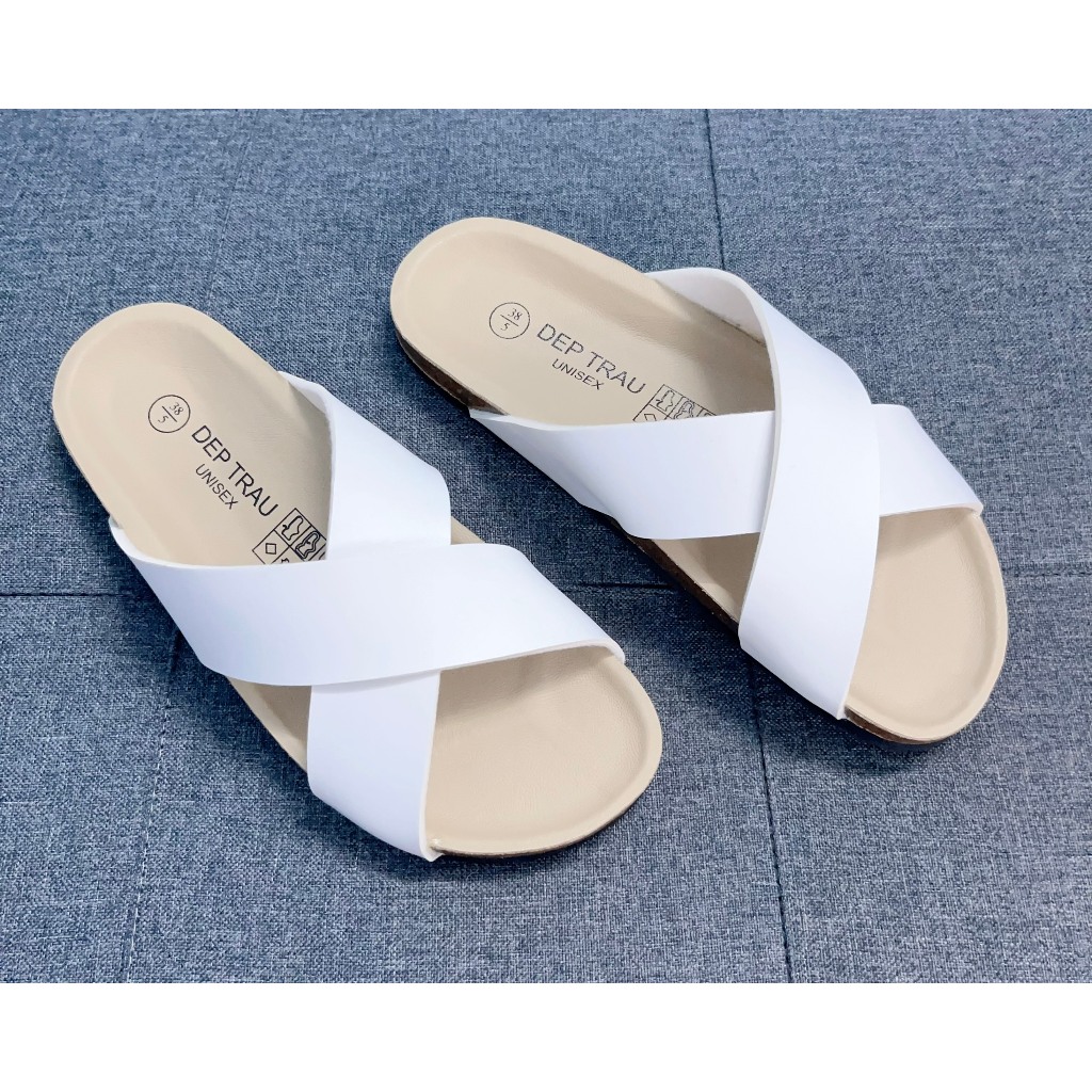 Dép đế trấu Birken nam nữ unisex quai chéo