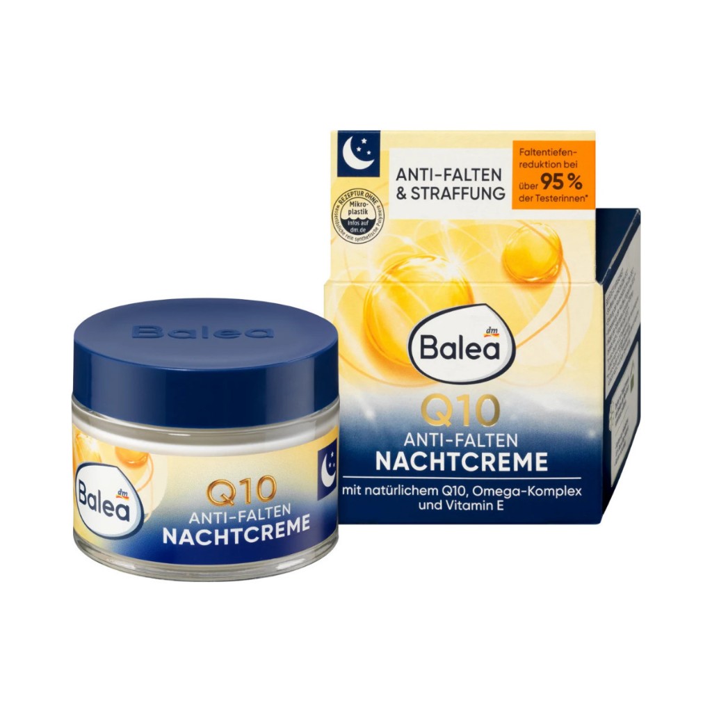 Cặp kem dưỡng da ngày đêm  BALEA Q10 ANTI-FALTEN ngăn ngừa nếp nhăn chuyên sâu