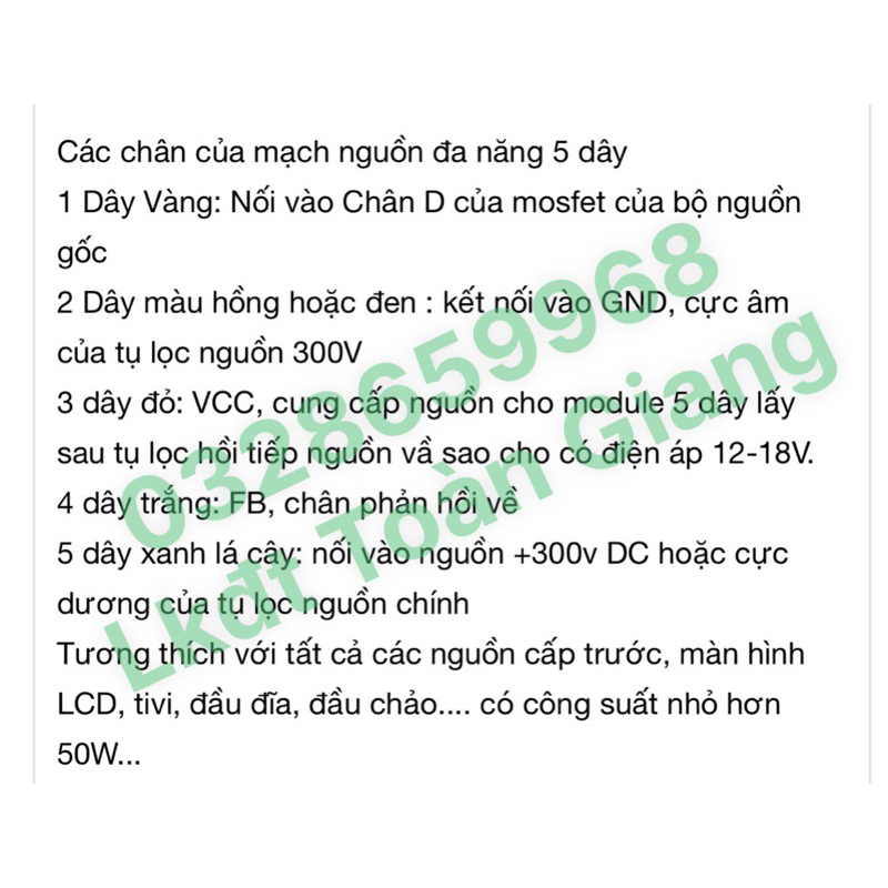Bo nguồn LCD đa năng 5dây chạy Q0565
