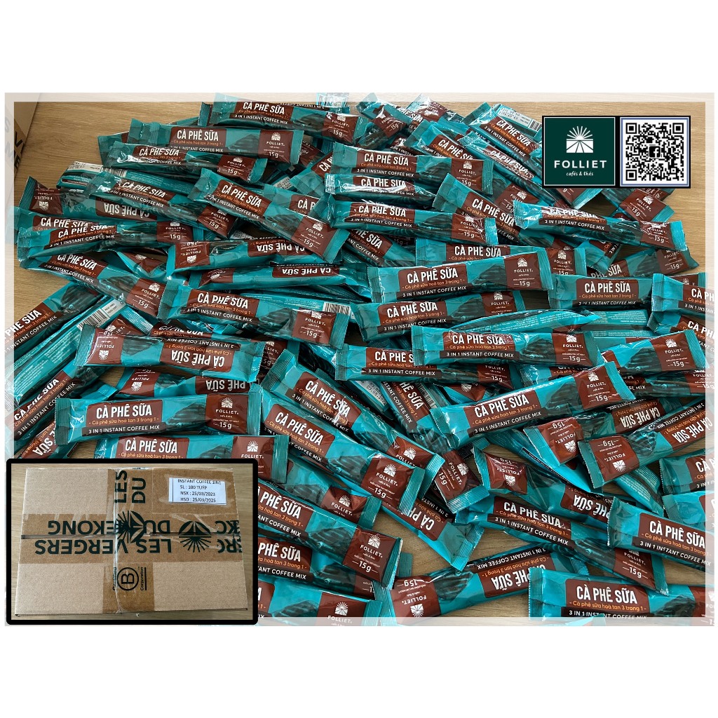 CÀ PHÊ SỮA HÒA TAN 3IN1 FOLLIET