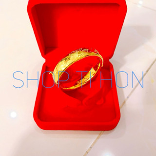  Vòng tay  kiềng tay  cô dâu loại 2 chỉ đé  khằn   làm thủ công từ bạc xi vàng 24 khoá vặn ốc - có tặng kèm hộp 