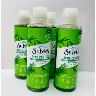 Sữa rửa mặt ngừa mụn StIves trà xanh acne control daily cleanser Tea Tree 189ml-Hàng Mỹ