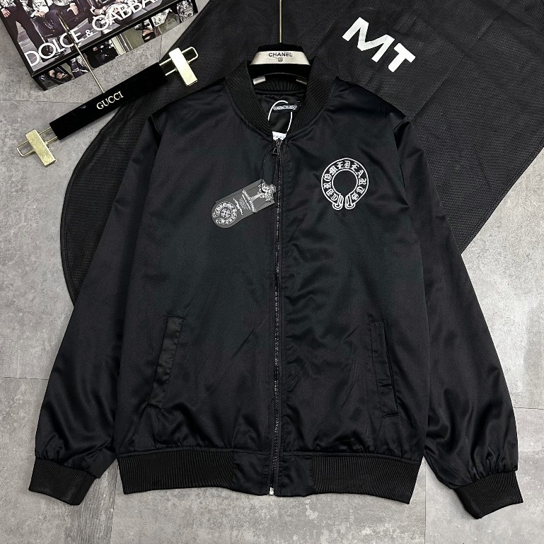 Áo Khoác Gió Bomber Bản Chom Me LoGo Thêu Da Tỉ Mỉ_Áo Khoác Bomber Nam Nữ Hai Lớp Fom Tàu