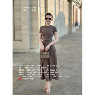 ĐẦM THUN GÂN TAY NGẮN