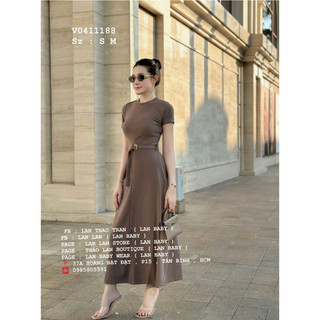 ĐẦM THUN GÂN TAY NGẮN