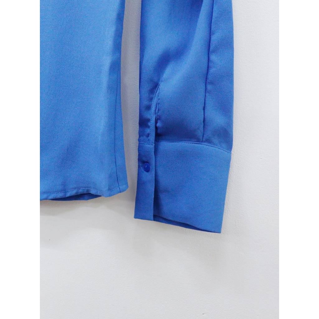 C3286 - 	Áo sơ mi voan tay dài trơn