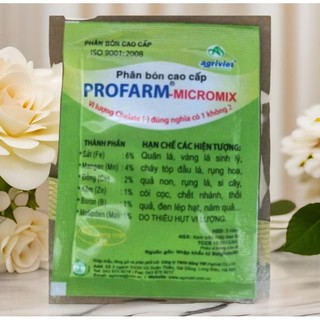 Phân bón vi lượng cao cấp Profarm-Micromix hạn chế quăn lá vàng lá sinh lý