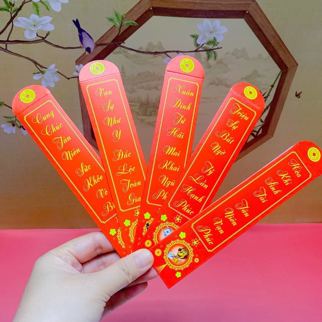 Bao Lì Xì Gieo Quẻ May Mắn Tết Giáp Thìn 2024 Chất Liệu Giấy Cứng Cáp CUTE SHOP