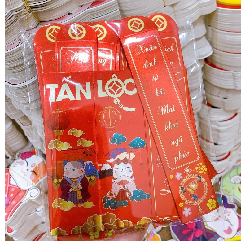 Bao Lì Xì Gieo Quẻ May Mắn Tết Giáp Thìn 2024 Chất Liệu Giấy Cứng Cáp CUTE SHOP