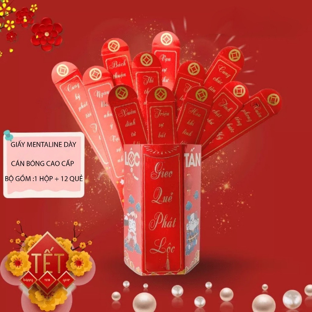 Bao Lì Xì Gieo Quẻ May Mắn Tết Giáp Thìn 2024 Chất Liệu Giấy Cứng Cáp CUTE SHOP