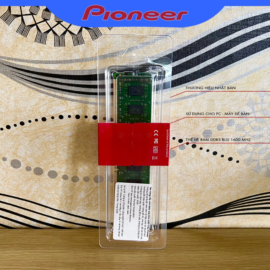 Bộ nhớ RAM Pioneer DDR3 8GB 1600Mhz - Hàng Chính Hãng