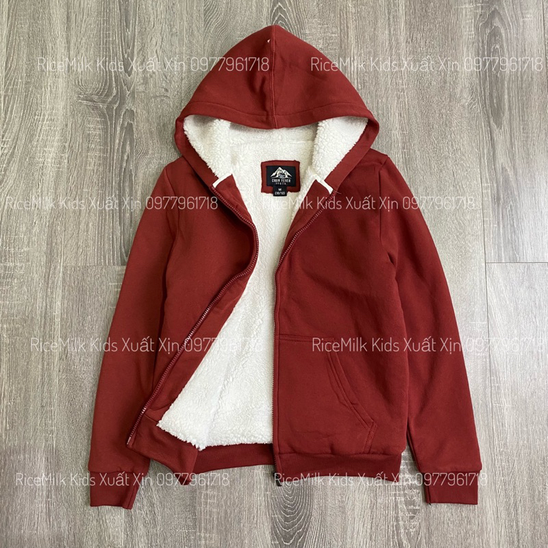 Áo nỉ lót lông cừu 4 màu xuất dư xịn