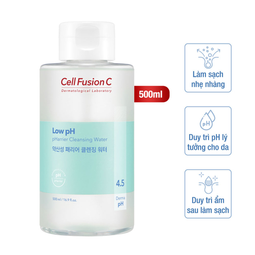 Low pH pHarrier Cleansing Water 500ml – Nước rửa mặt cấp ẩm cân bằng pH da Cell Fusion C