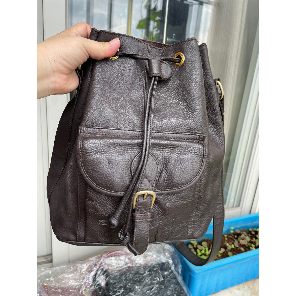 Bucket si đeo chéo da bò dày