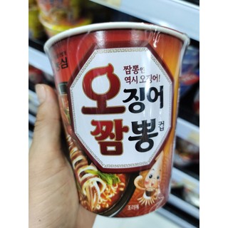 Mì mực champong cốc nhỏ, mì mực cốc hàn quốc 67g - 오징어 짬뽕