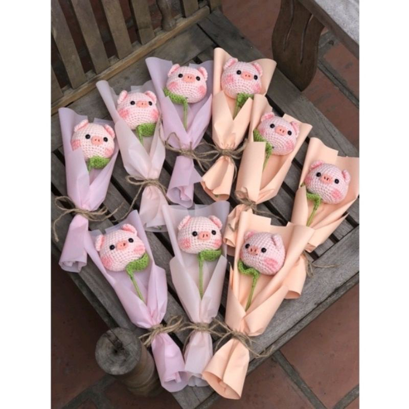 Set móc hoa thú dễ thương làm quà tặng