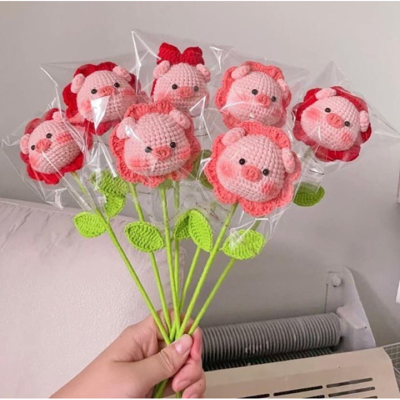 Set móc hoa thú dễ thương làm quà tặng