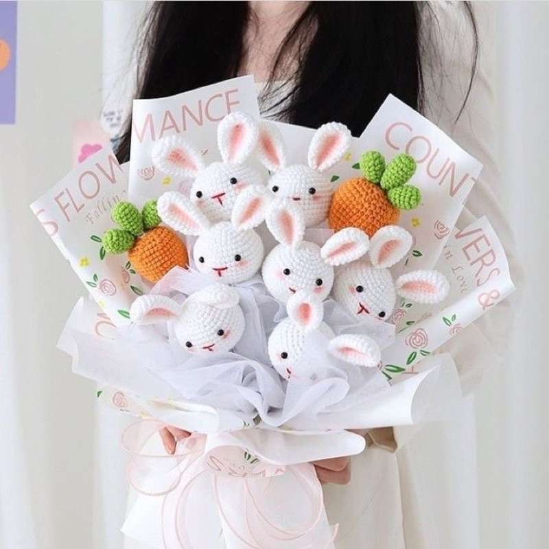 Set móc hoa thú dễ thương làm quà tặng