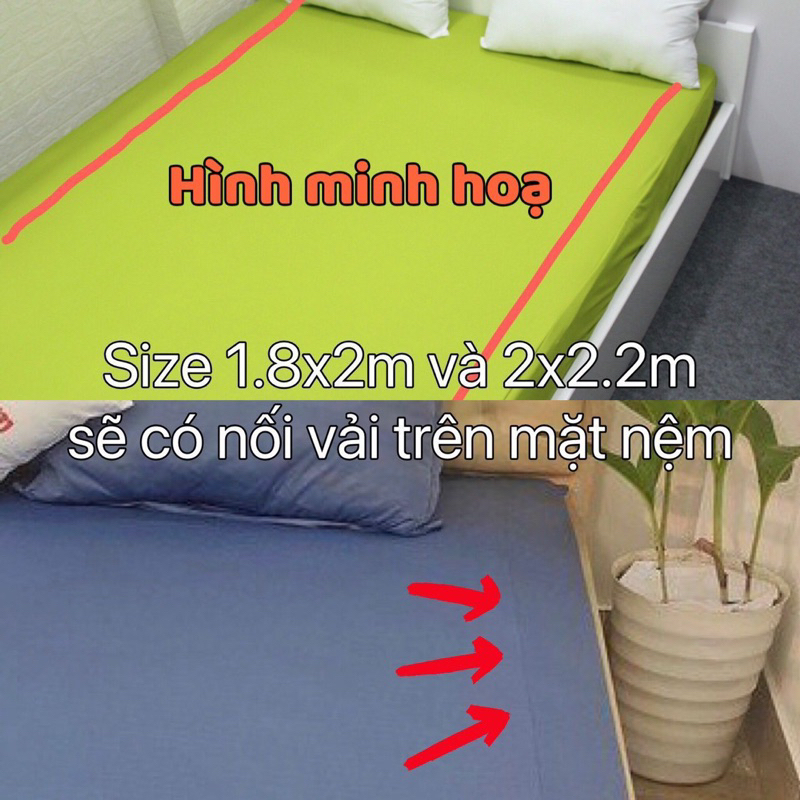 Ga lẻ thun hq không gối cho nệm cao 20cm