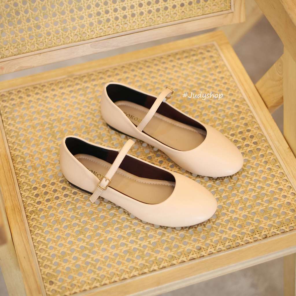 Giày Mary Jane - Giày Bệt KOKOSHI Quai Ngang Da Mềm VNXK