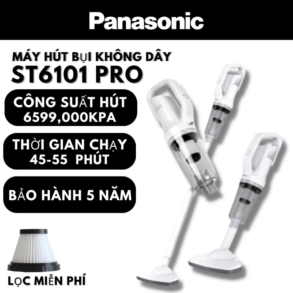 KHUYẾN MÃI🔥2023 ST6101 PRO Máy Hút Bụi Ô Tô Sạc Không Dây Máy Hút Bụi Cầm Tay Khô & Ướt BẢO HÀNH 5 NĂM