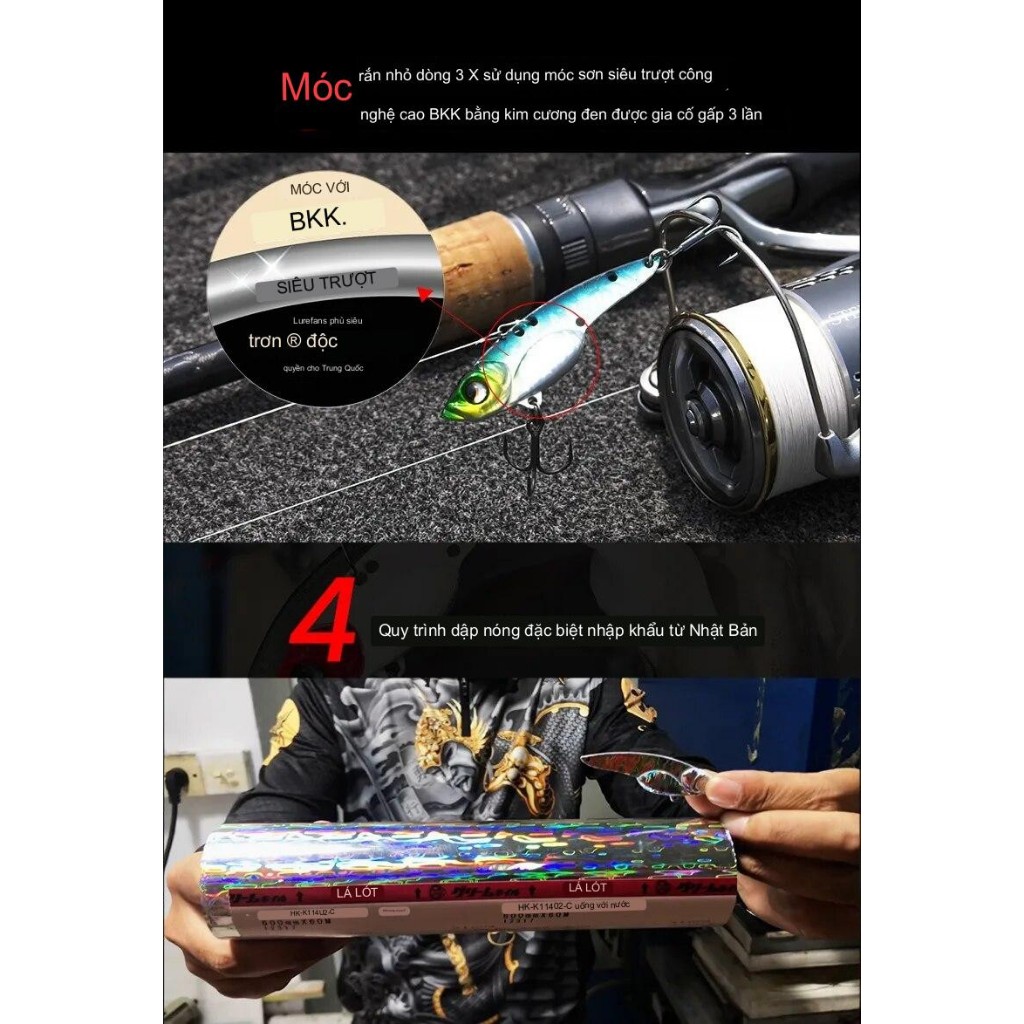 Mồi sắt câu lóc Baby snake X50 Lurefans HKN Fishing