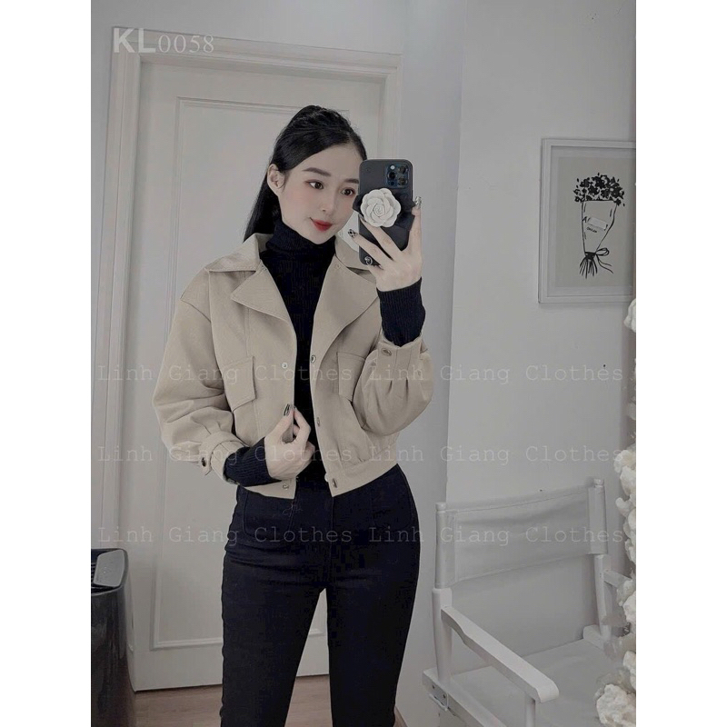 Áo khoác da nhung tuyết hàng quảng châu CC mẫu mới 2022